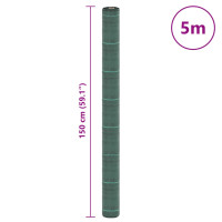Produktbild för Ogräsmatta grön 1,5x5 m PP