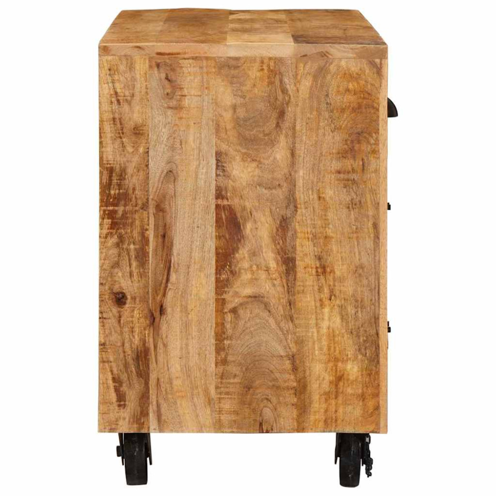 Produktbild för Sidokabinett med låda Brun 70 x 38 x 63 cm massivt mangoträ