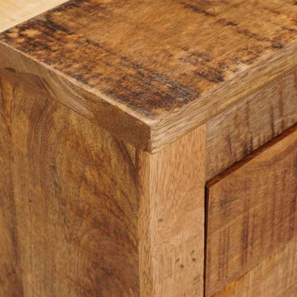 Produktbild för Sidokabinett med låda Brun 70 x 38 x 63 cm massivt mangoträ