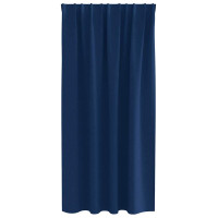 Produktbild för Mörkläggningsgardiner med Ringar 2 pcs Mörkblå 175 x 140 cm