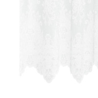 Produktbild för Spetsgardin med gardiner Blommor Vit 80 x 900 cm Polyester
