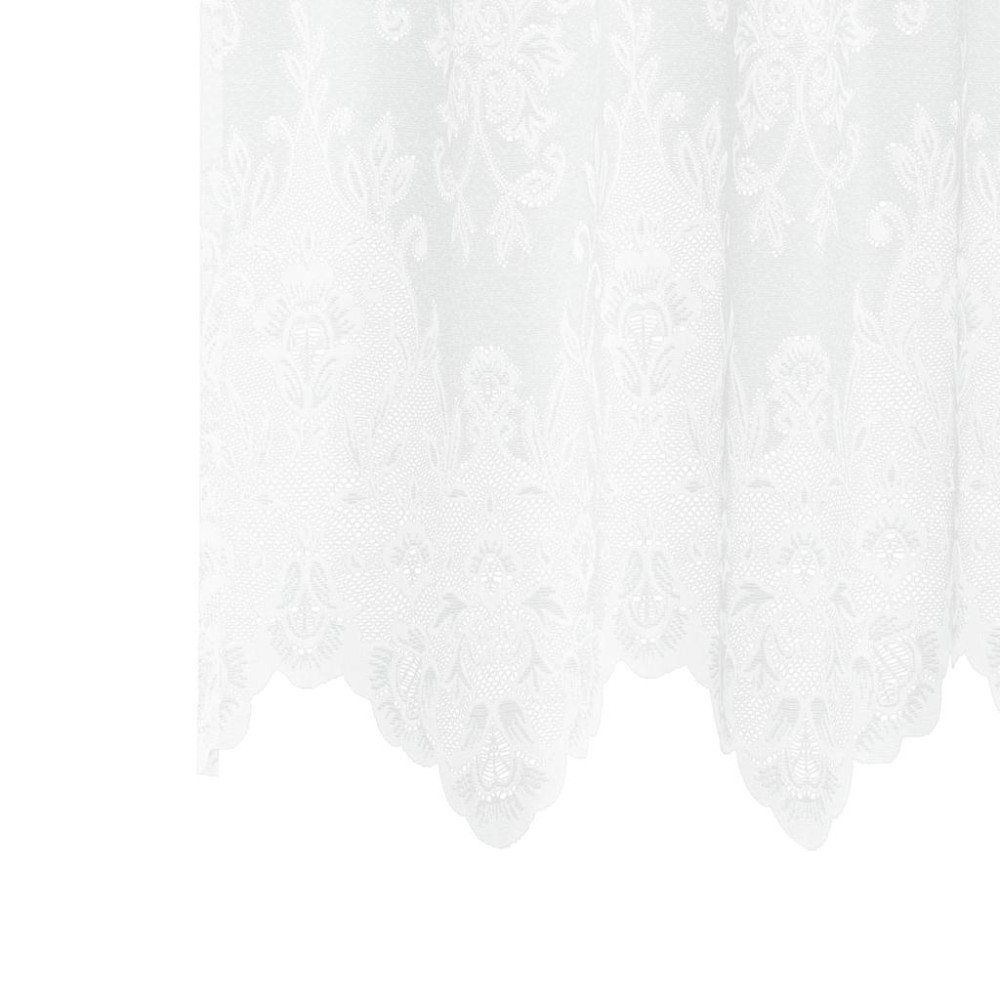 Produktbild för Spetsgardin med gardiner Blommor Vit 260 x 900 cm Polyester
