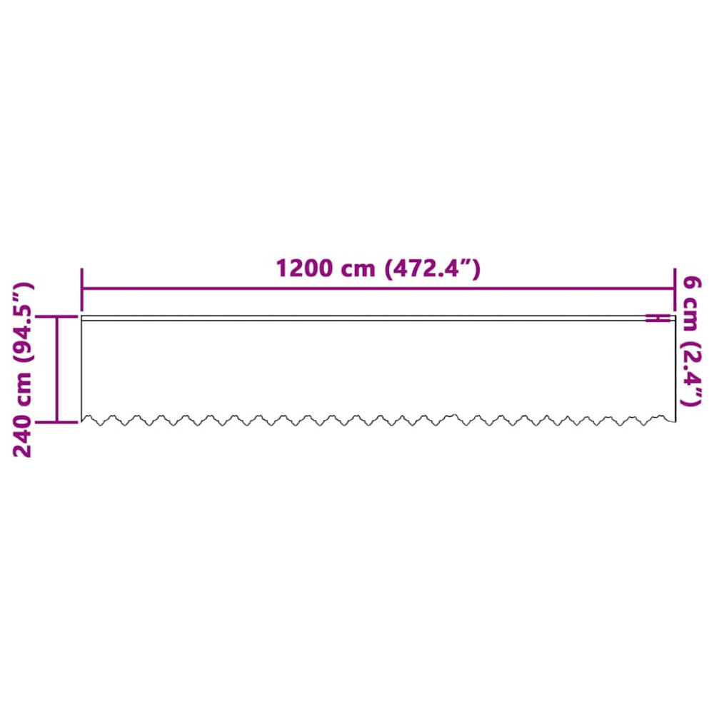 Produktbild för Spetsgardin med gardiner Blommor Vit 240 x 1200 cm Polyester