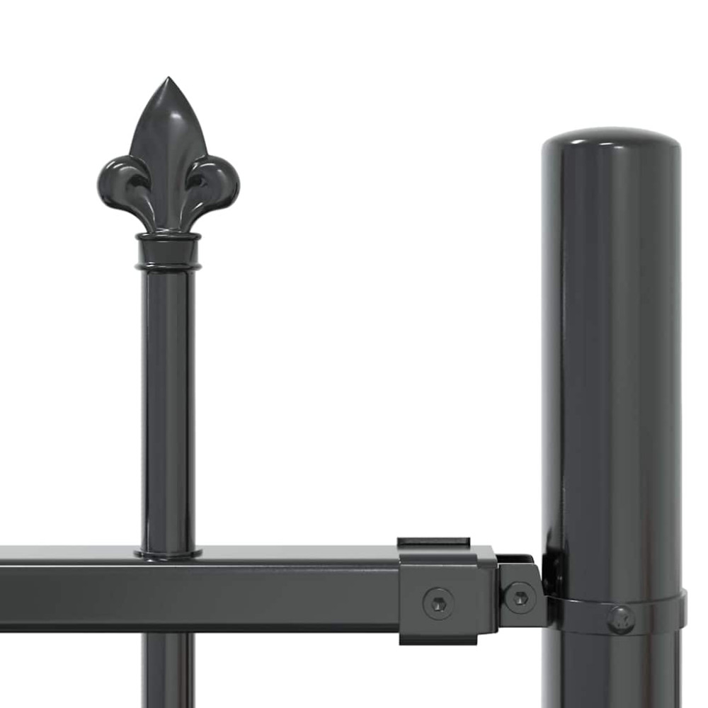 Produktbild för Trädgårdsstängsel Woerden Grå 240 x 115 cm Pulverlackerad stål