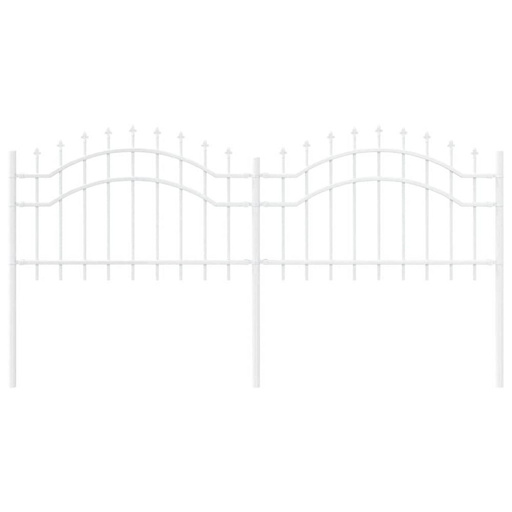 Produktbild för Trädgårdsstängsel Woerden Vit 240 x 115 cm Pulverlackerad stål