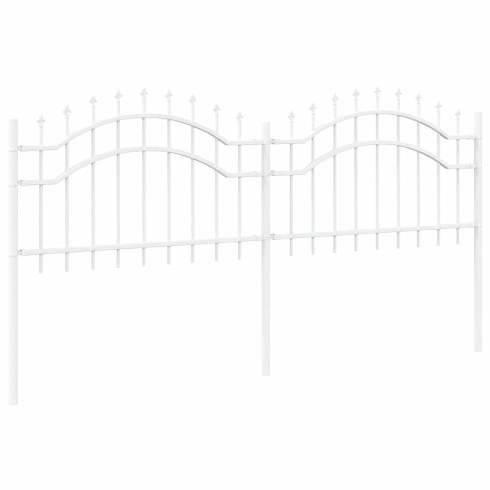 Produktbild för Trädgårdsstängsel Woerden Vit 240 x 115 cm Pulverlackerad stål