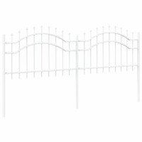 Produktbild för Trädgårdsstängsel Woerden Vit 240 x 115 cm Pulverlackerad stål