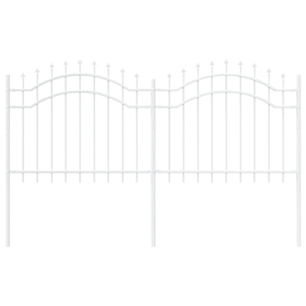 Produktbild för Trädgårdsstängsel Woerden Vit 240 x 140 cm Pulverlackerad stål