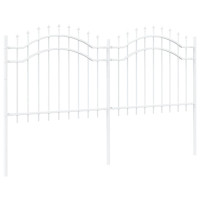 Produktbild för Trädgårdsstängsel Woerden Vit 240 x 140 cm Pulverlackerad stål