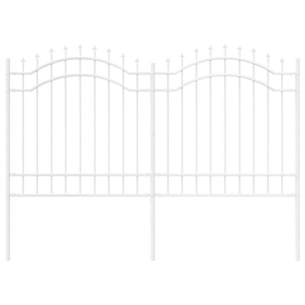 Produktbild för Trädgårdsstängsel Woerden Vit 240 x 165 cm Pulverlackerad stål