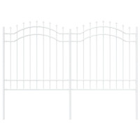 Produktbild för Trädgårdsstängsel Woerden Vit 240 x 165 cm Pulverlackerad stål