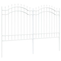 Produktbild för Trädgårdsstängsel Woerden Vit 240 x 165 cm Pulverlackerad stål