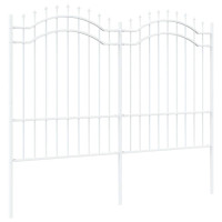 Produktbild för Trädgårdsstängsel Woerden Vit 240 x 190 cm Pulverlackerad stål