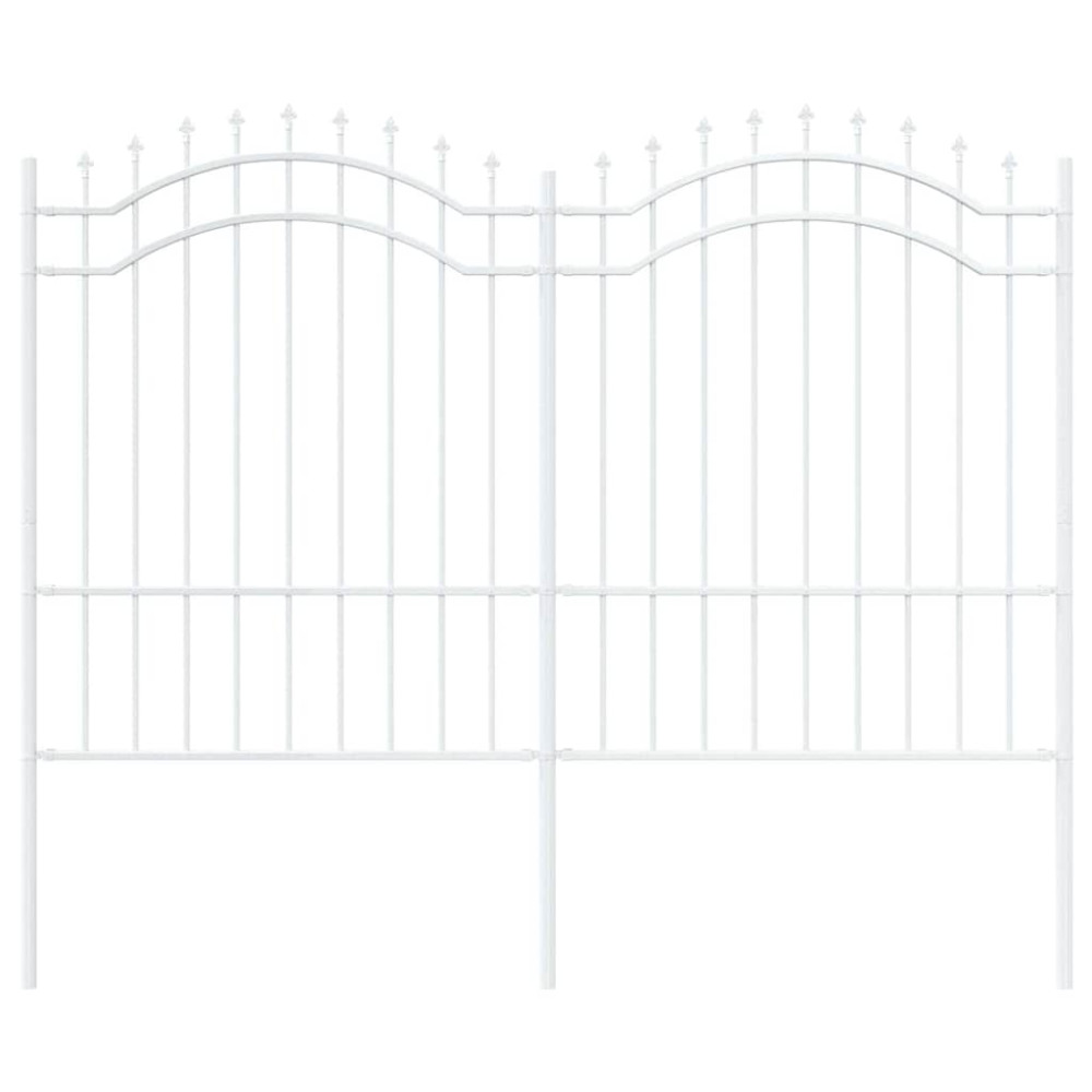 Produktbild för Trädgårdsstängsel Woerden Vit 240 x 190 cm Pulverlackerad stål