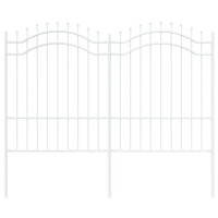 Produktbild för Trädgårdsstängsel Woerden Vit 240 x 190 cm Pulverlackerad stål