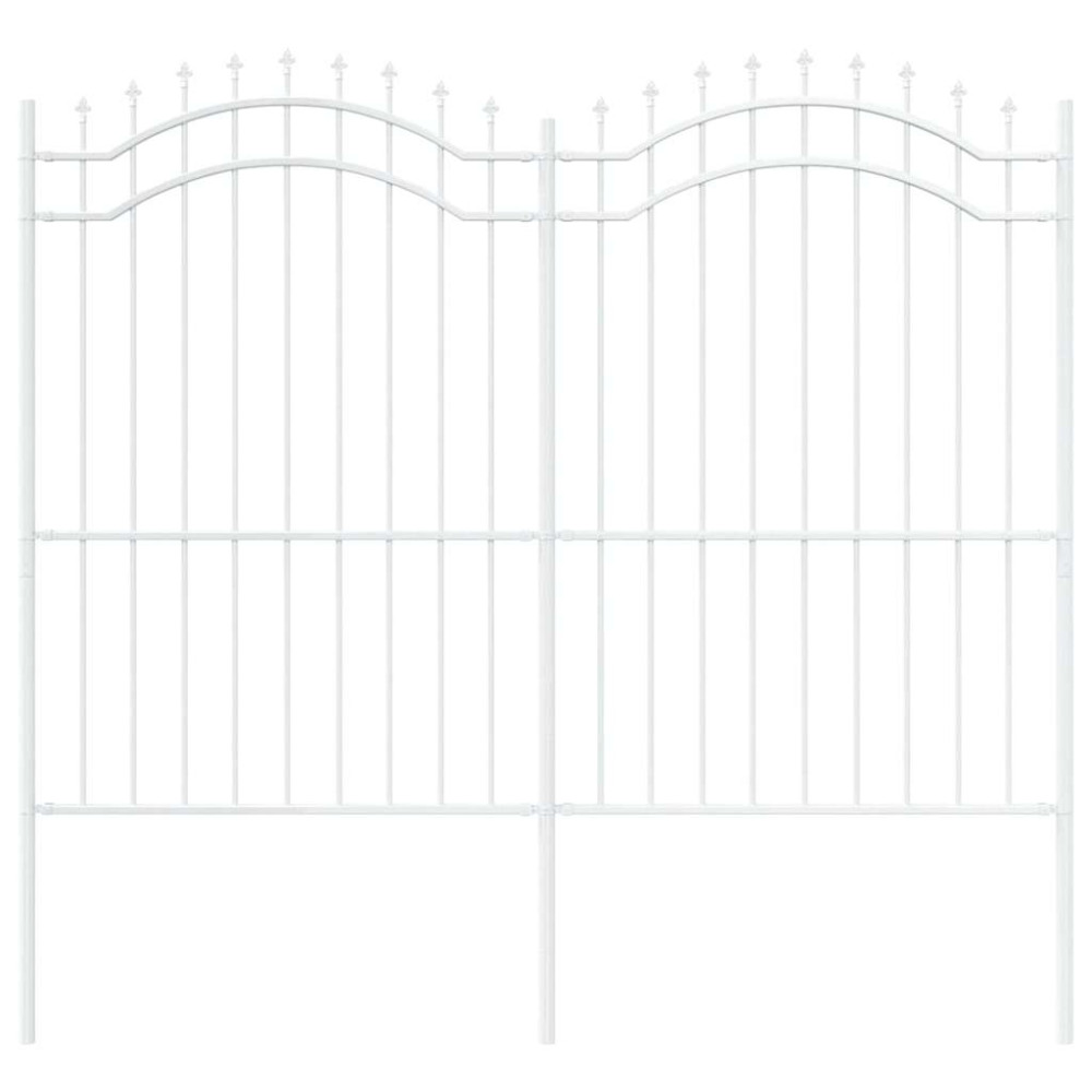 Produktbild för Trädgårdsstängsel Woerden Vit 240 x 215 cm Pulverlackerad stål