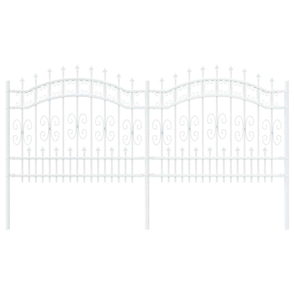 Produktbild för Trädgårdsstängsel KAMPEN 240 x 140 cm Mesh Pulverlackerad stål