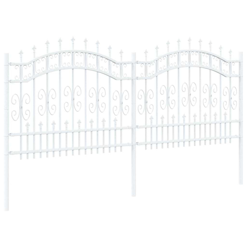 Produktbild för Trädgårdsstängsel KAMPEN 240 x 140 cm Mesh Pulverlackerad stål