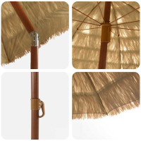 Produktbild för Trädgårdsparasol Naturfärg 255 x 255 x 255 cm