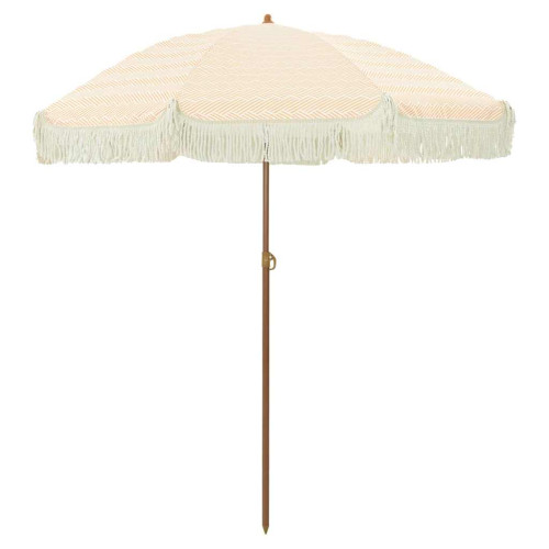 vidaXL Badparasol Gul och Vit 160 x 160 x 196 cm Polyester och Stål
