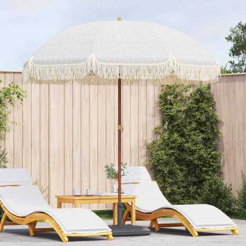 vidaXL Badparasol Grå och Vit 205 x 205 x 210 cm Polyester och Stål