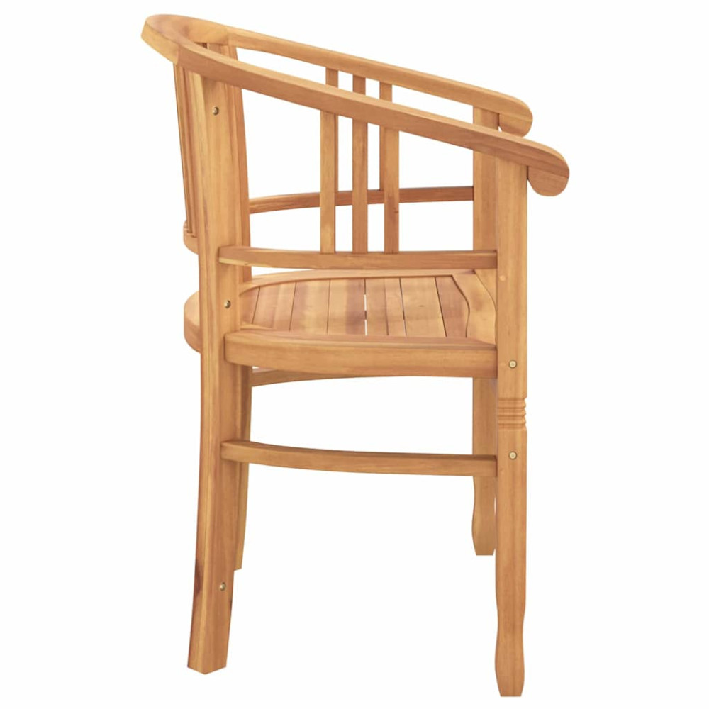 Produktbild för Stol 2 pcs Brun 63 x 58 x 89 cm Massivt teakträ