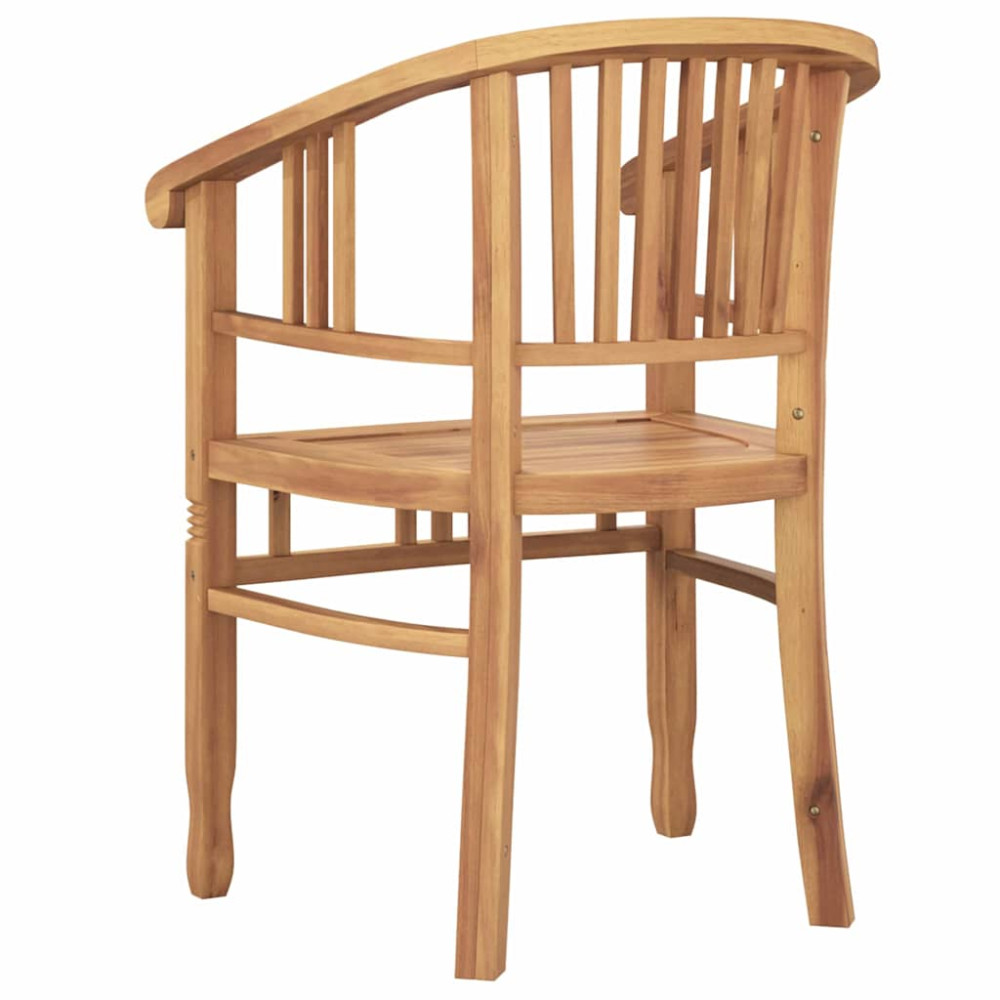 Produktbild för Stol 2 pcs Brun 63 x 58 x 89 cm Massivt teakträ