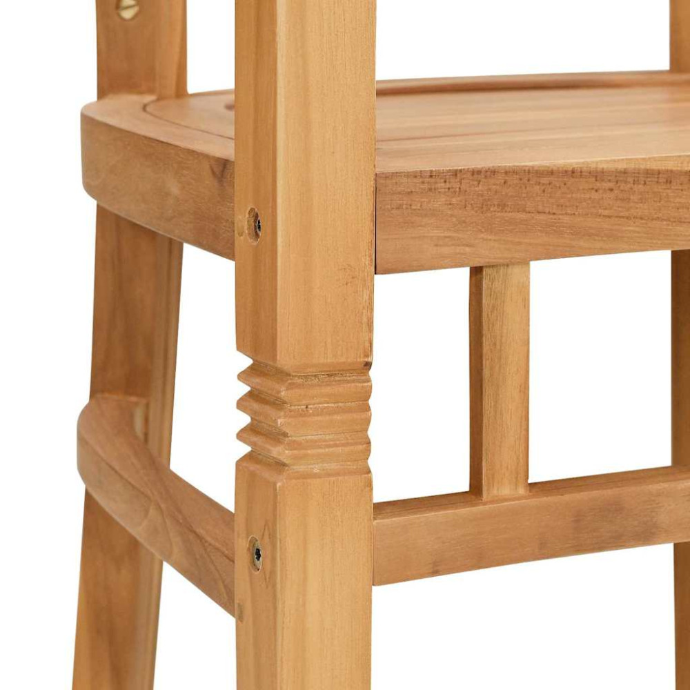 Produktbild för Stol 2 pcs Brun 63 x 58 x 89 cm Massivt teakträ