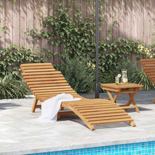 vidaXL Solstol Brun 198 x 55 x 58,5 cm Massivt teakträ