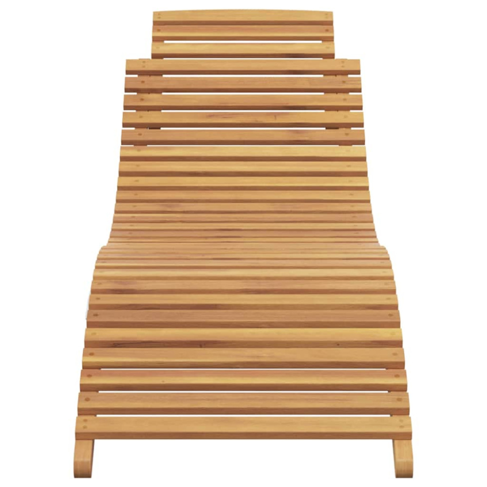 Produktbild för Solstol Brun 198 x 55 x 58,5 cm Massivt teakträ
