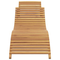 Produktbild för Solstol Brun 198 x 55 x 58,5 cm Massivt teakträ