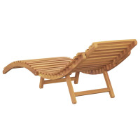 Produktbild för Solstol Brun 198 x 55 x 58,5 cm Massivt teakträ