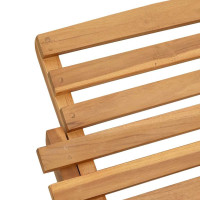Produktbild för Solstol Brun 198 x 55 x 58,5 cm Massivt teakträ