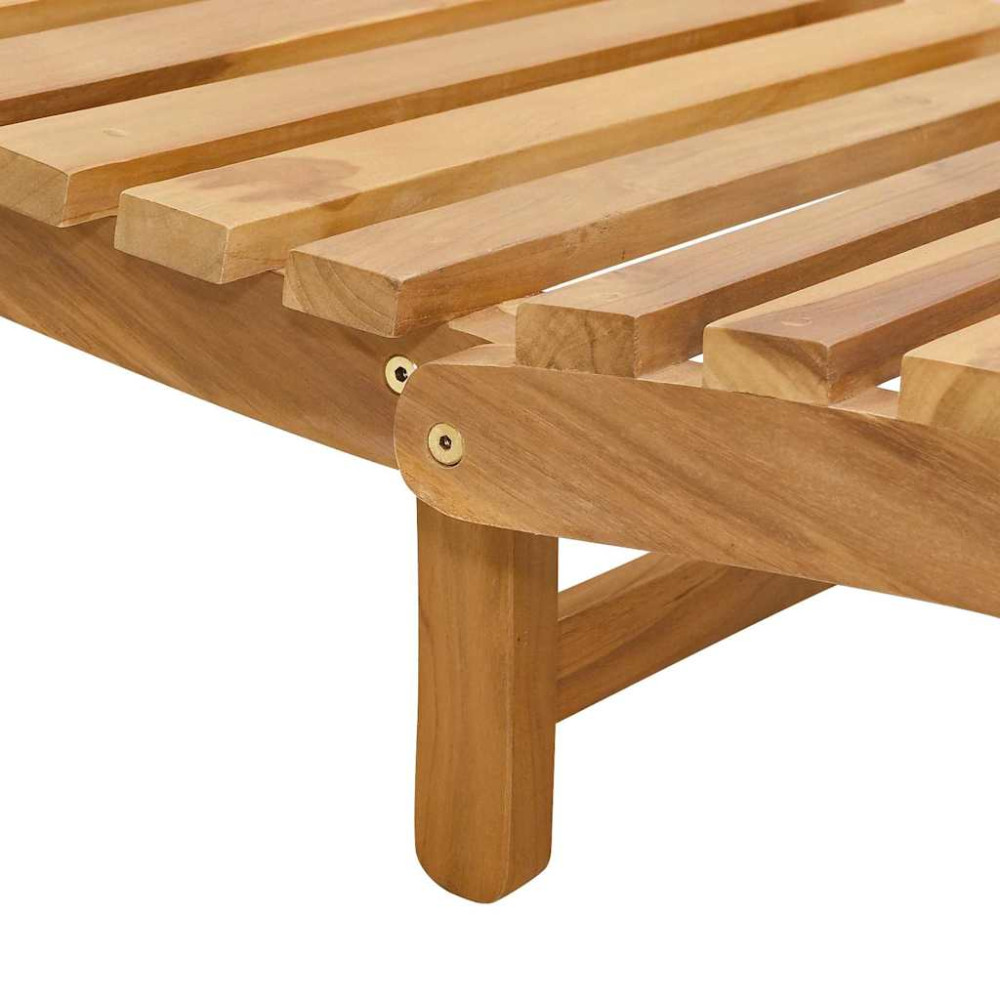 Produktbild för Solstol Brun 198 x 55 x 58,5 cm Massivt teakträ
