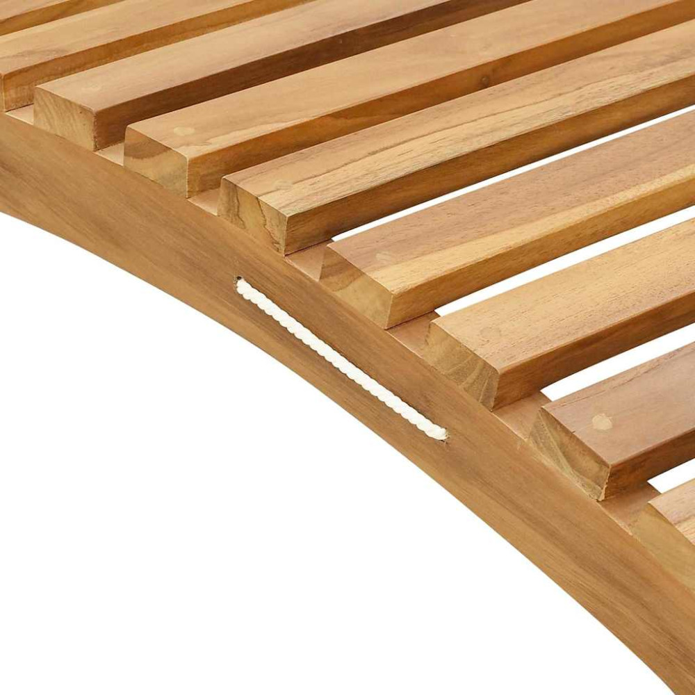 Produktbild för Solstol Brun 198 x 55 x 58,5 cm Massivt teakträ