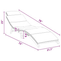 Produktbild för Trädgård Sunlounger Brun 198 x 55 x 58,5 cm Massivt teakträ