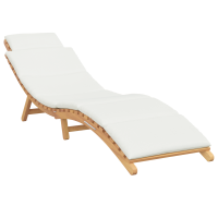 Produktbild för Trädgård Sunlounger Brun 198 x 55 x 58,5 cm Massivt teakträ
