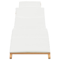 Produktbild för Trädgård Sunlounger Brun 198 x 55 x 58,5 cm Massivt teakträ