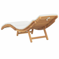 Produktbild för Trädgård Sunlounger Brun 198 x 55 x 58,5 cm Massivt teakträ