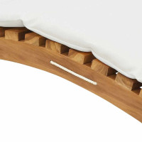 Produktbild för Trädgård Sunlounger Brun 198 x 55 x 58,5 cm Massivt teakträ