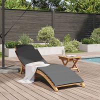 Produktbild för Trädgård Sunlounger Brun 198 x 55 x 58,5 cm Massivt teakträ