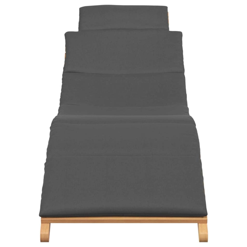 Produktbild för Trädgård Sunlounger Brun 198 x 55 x 58,5 cm Massivt teakträ