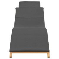 Produktbild för Trädgård Sunlounger Brun 198 x 55 x 58,5 cm Massivt teakträ