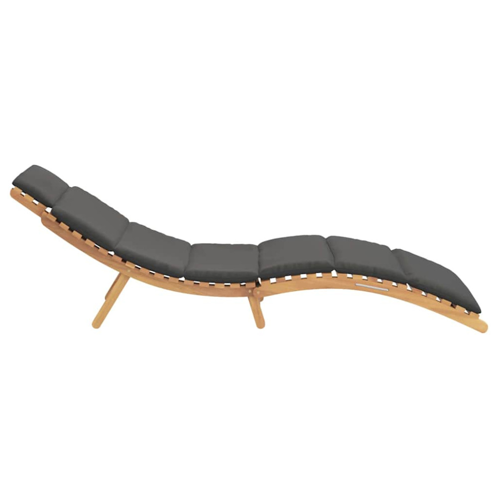 Produktbild för Trädgård Sunlounger Brun 198 x 55 x 58,5 cm Massivt teakträ