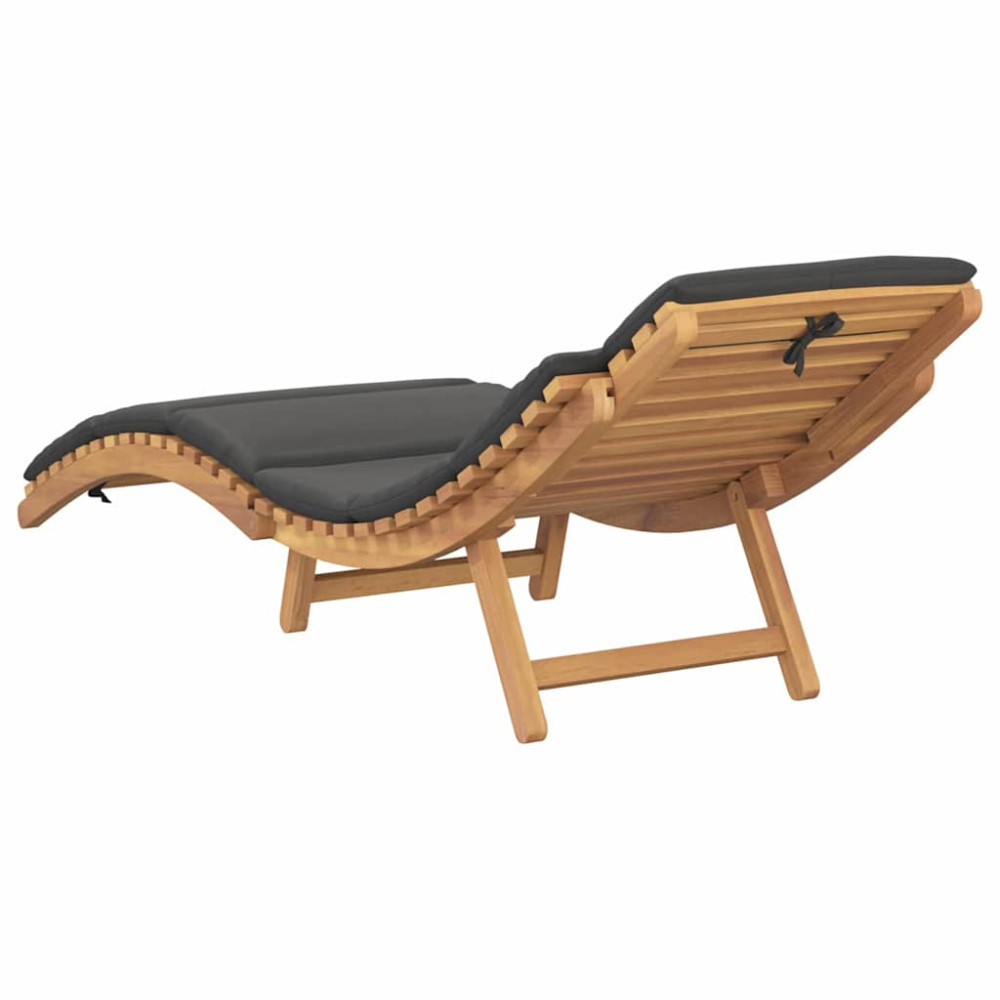 Produktbild för Trädgård Sunlounger Brun 198 x 55 x 58,5 cm Massivt teakträ