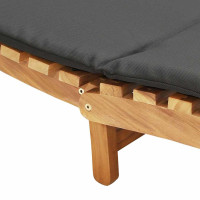 Produktbild för Trädgård Sunlounger Brun 198 x 55 x 58,5 cm Massivt teakträ