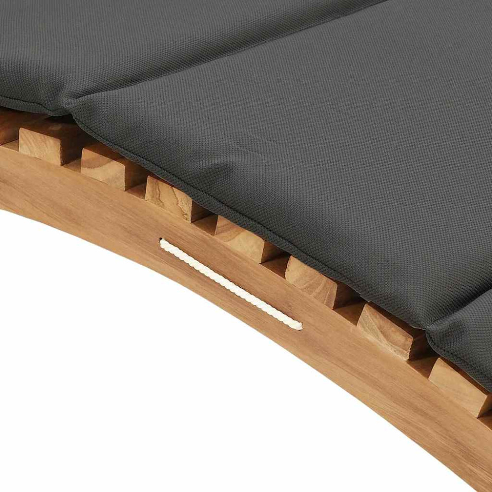 Produktbild för Trädgård Sunlounger Brun 198 x 55 x 58,5 cm Massivt teakträ