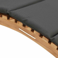 Produktbild för Trädgård Sunlounger Brun 198 x 55 x 58,5 cm Massivt teakträ