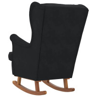 Produktbild för Gungstol med kudde Svart 92 x 71 x 100 cm Plywood