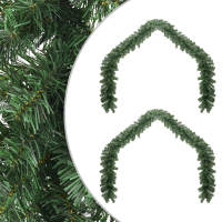 Produktbild för Julgirlander 2 pcs Grön 20 m PVC